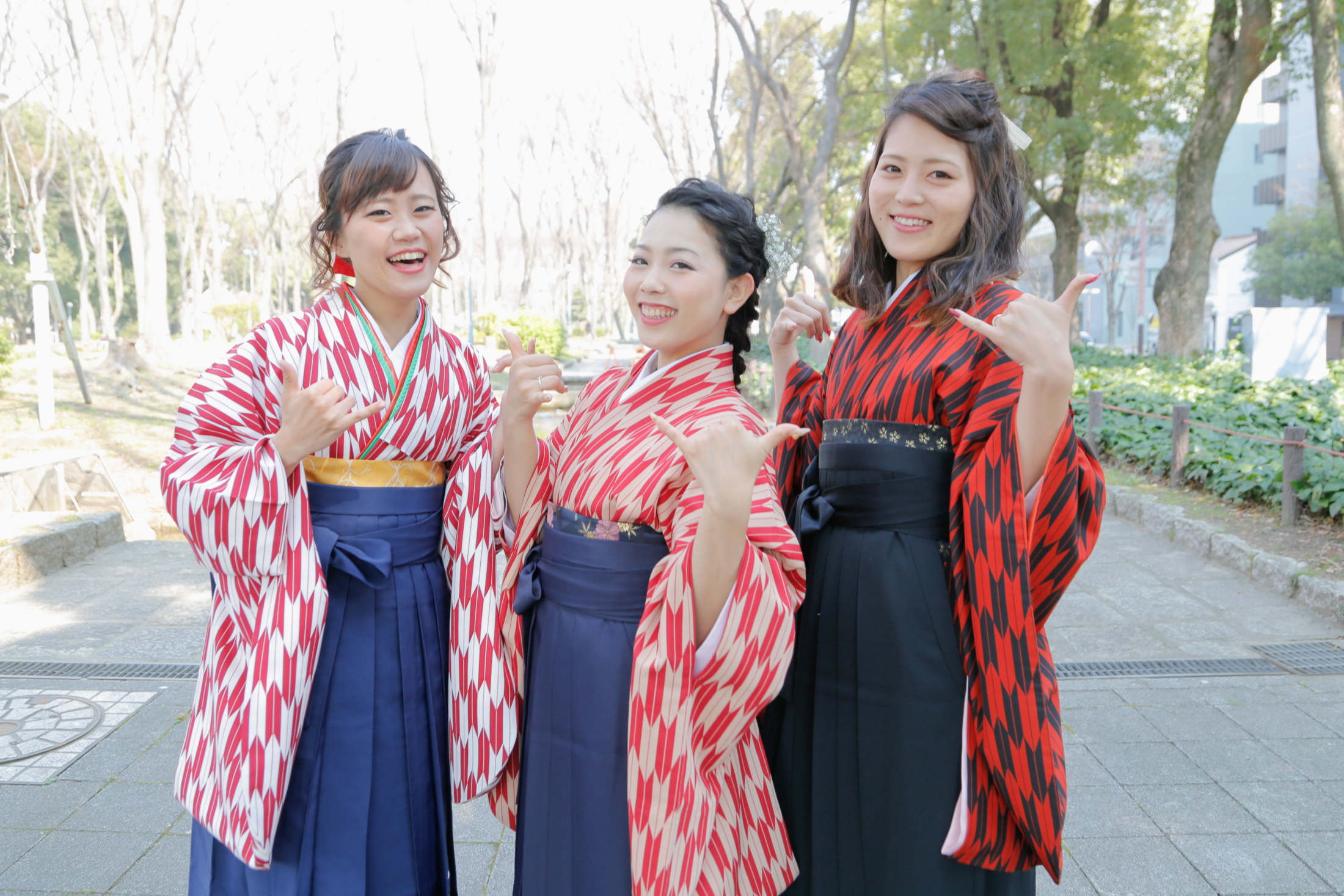 着物　袴　着付け　リマルサンヘア ー